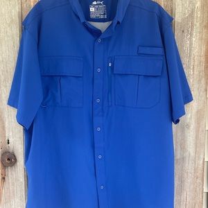 Silver Bait Men’s Fishing Shirt, XL, Blue, Mesh Vented
